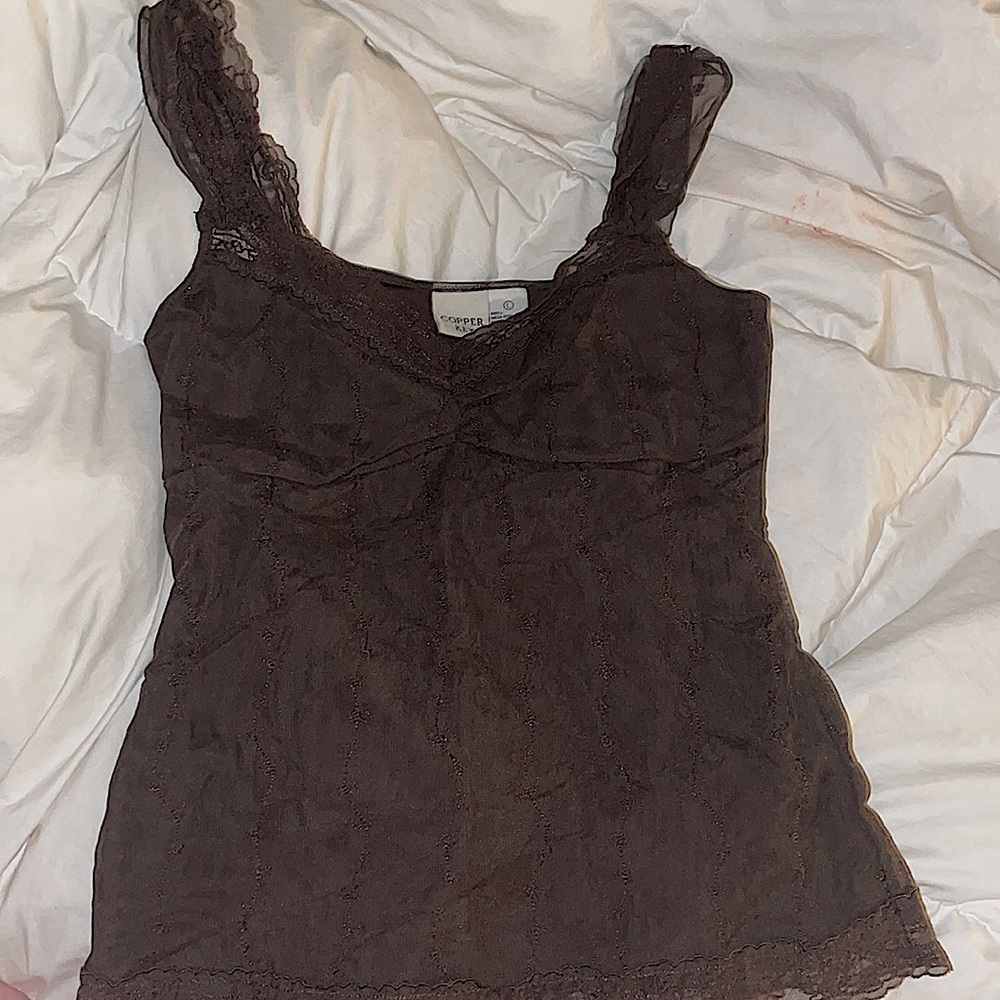 COPY - Copper key laced tank top size Large